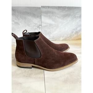 Gino Pheroni Calvin Chelsea Slip on Dress Boots Dark Brown Men's size 11